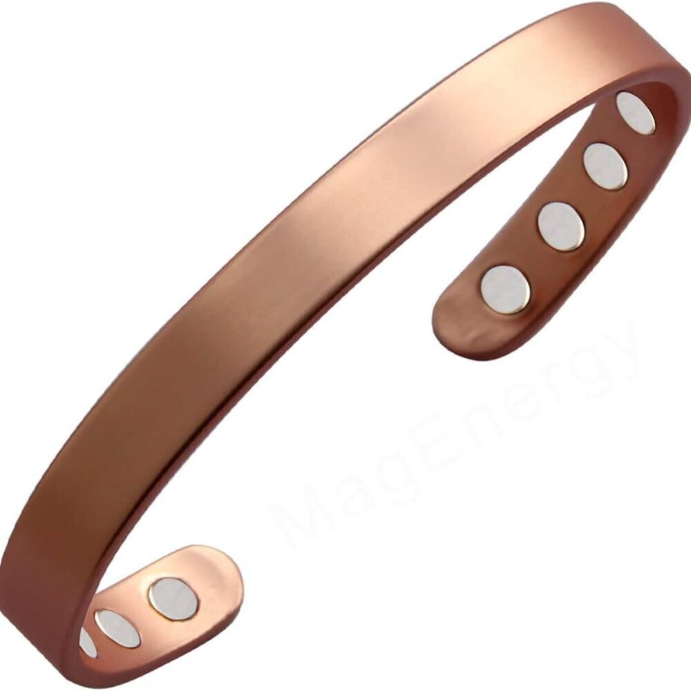 Copper Bracelet for Men and Women, 99.9% Pure Copper Magnetic Bangle with 8pcs 3